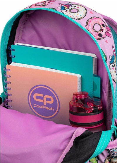 Çantë shpine fëmijësh CoolPack Toby Happy Donuts, 13", rozë me motive donuts