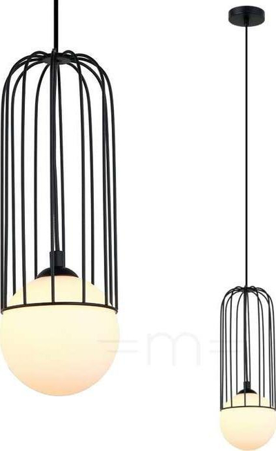 Llambadar varëse Netlighting Modern, 1xG9, metal dhe xham, i zi