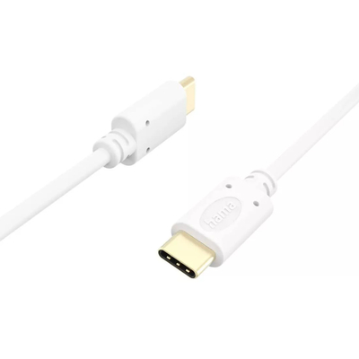 Kabllo karikimi Hama, USB-C - USB-C, 1.5 m, e bardhë