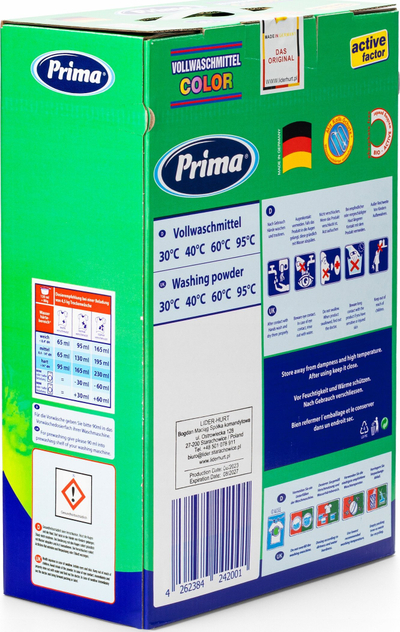 Pluhur larës PRIMA Color, 5 kg, për rroba me ngjyra