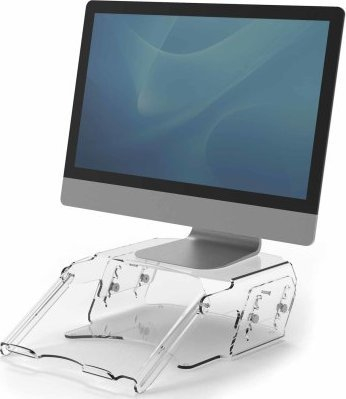 Stendë monitori Fellowes Clarity 9731201, e rregullueshme, me mbajtës letrash, transparente