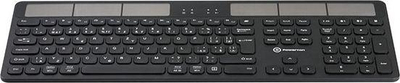 Тастатура Powerton SolarSlim, wireless, CZ + SK, Црна