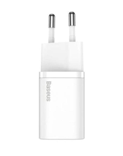 Karikues rrjeti Baseus Super Si BSU2026WHT, 1x USB-C, 20W 3A, i bardhë