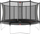 Trampolinë kopshti Berg Favorit Gray Levels me rrjetë të brendshme, 430 cm