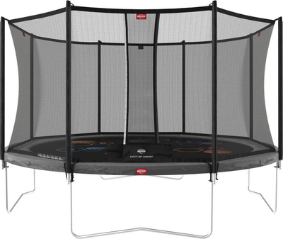 Trampolinë kopshti Berg Favorit Gray Levels me rrjetë të brendshme, 430 cm