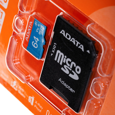 Kartë e memories ADATA , MicroSDHC, 64 GB, Class 10 + përshtatës SD