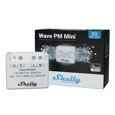 Matës energjie smart Shelly Qubino Wave PM Mini, Z Wave Plus, 16A, i bardhë
