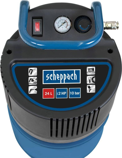 Kompresor ajri Scheppach HC24V, 1500W, 24L, pa vaj, blu