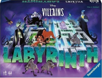 Lojë tavoline Ravensburger Labyrinth Disney Villains, 2‑4 lojtarë, 7+ vjeç, shumëngjyrëshe