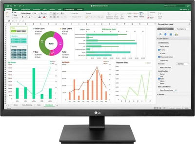 Monitor LG 27BN55UP-B, 23.8", FHD, i zi