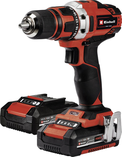 Trapan kaçavidë Einhell TE-CD 18/40-1 Li, 18V, 2x bateri 1.5Ah, e kuqe