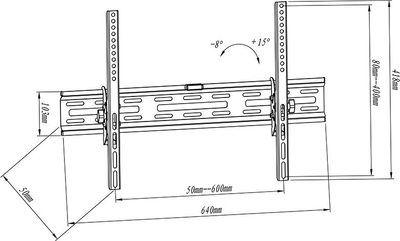Mbajtëse muri për TV Blow 76-859, 32"-65", e zezë