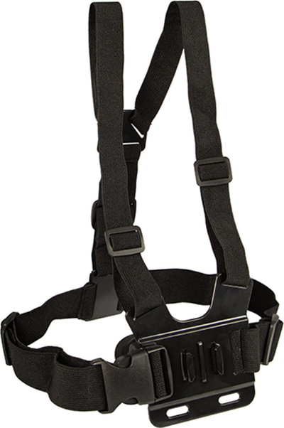 Harness gjoksi për kamera aksioni Gopro4u Action1000 78-595, rripa që rregullohen, najlon, i zi
