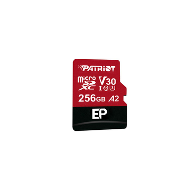Картичка меморија Patriot EP Series, 256GB, MicroSDXC V30 A2 UHS I, црвена