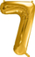 Balon metalik foli, numri 7, 86 cm, ari