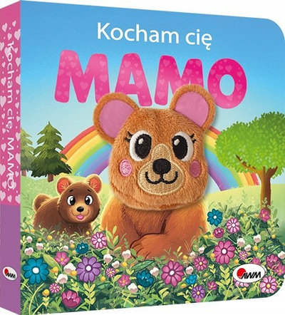 Libër për kalamaj Imagiminds I Love You Mom, karton i trashë, me kukull arushi, shumëngjyrësh