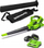 Fshesë puhize pa kabllo Greenworks GD24X2BV, 48V, me dy bateri 24V, jeshile