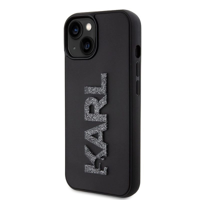 Mbulesë telefoni Karl Lagerfeld KLHCP15S3DMBKCK për iPhone 15 6.1", hardcase, e zezë