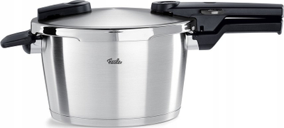 Tenxhere me presion Fissler Vitaquick Premium, 4.8 qt, çelik inox, ngjyrë argjendi