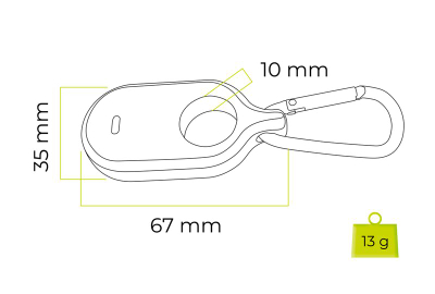 Mbrojtëse silikoni Mobile Origin Samsung SmartTag2, fosforeshente, jeshile