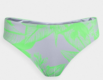 Bikini dy pjesë 4F W 4FSS23UBKTF025, me një krah, me motiv tropikal, gri me jeshile