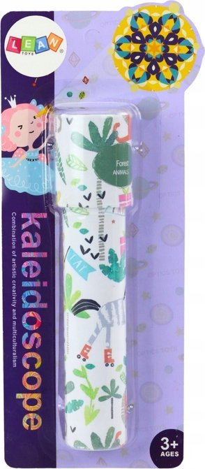 Lodër kaleidoskop për kalamaj White Swan, figura me ngjyra, plastik, i bardhë