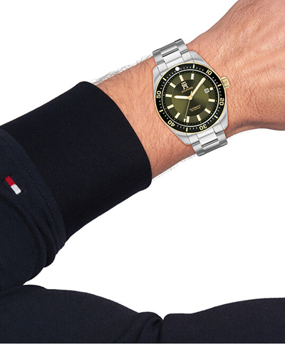 Orë për meshkuj Tomy Hilfiger TH85 Automatic 1792155, e argjendtë