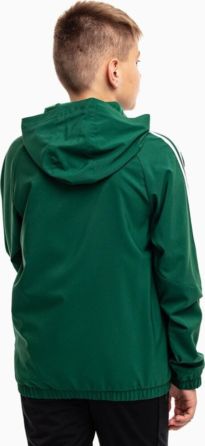 Xhaketë sportive për kalamaj Adidas Tiro 24 Jr IM8796, poliestër i riciklum, me kapuç, jeshile