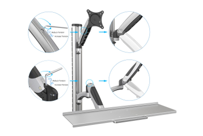 Mbajtëse për monitor dhe tastierë Digitus, 17-27", 6kg, VESA 100x100, e zezë