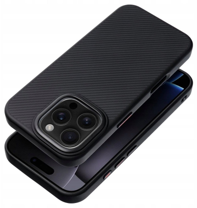 Футрола за телефон OEM Carbon Elite Mag, за iPhone 17 Pro Max, со MagSafe, црна