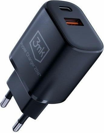 Karikues muri 3MK Hyper Charger 20W, 2 porta USB e USB-C, i zi