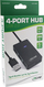 Hub USB InLine 2.0, 4 porta, 30cm, i zi