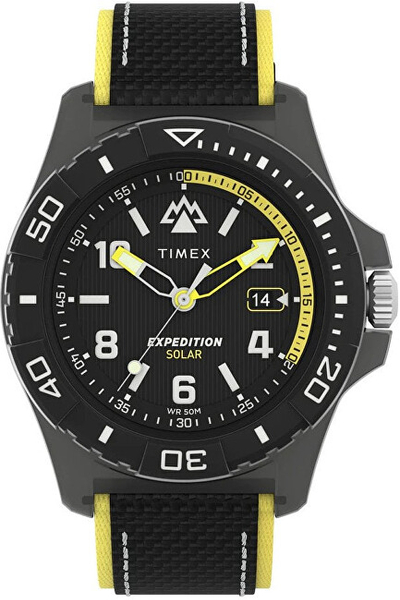 Orë për meshkuj Timex Expedition Solar Freedive Ocean TW2V66200, e zezë