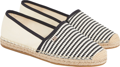 Këpucë për femra Tommy HIlfiger Espadrilles, bezhë/të zeza