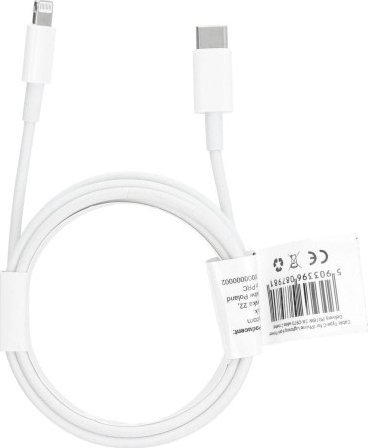Kabllo USB Type C në Lightning C973, 2 m, PD 18W 2A, e bardhë