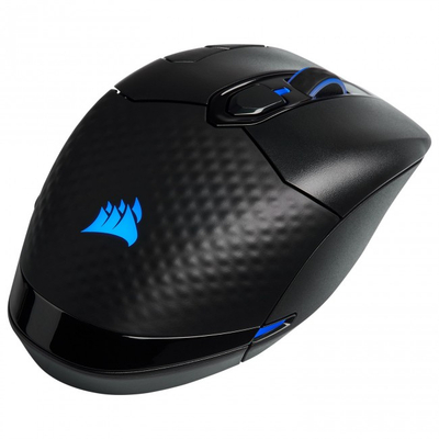 Гејминг глушец Corsair Dark Core, безжичен, 18000 DPI, црн