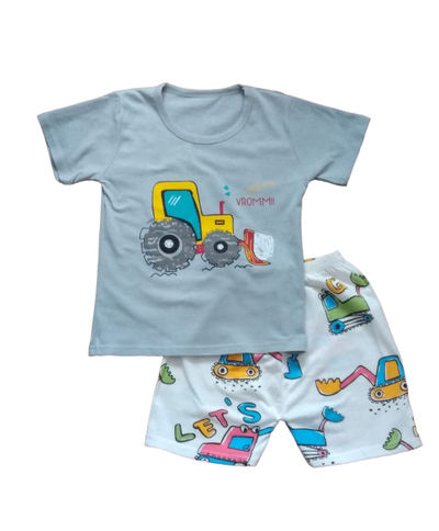 Set veshje për djem Nrubi MSHPDBH1, 80, bardhë/ hirtë