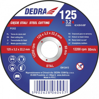 Disk prerës Dedra, 115x2.5x22.2mm 