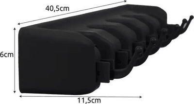 Mbajtëse muri për vegla Bigstren 20027, 40.5cm, plastikë, e zezë