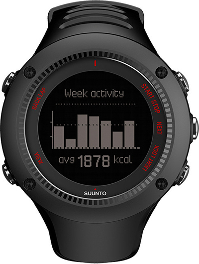 Matës aktiviteti Suunto Ambit3 Run, e zezë
