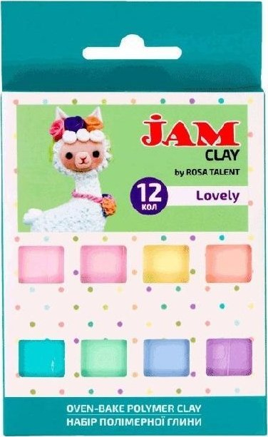 Set balte polimer Rosa Talent Lovely Jam Clay, 12 copë
