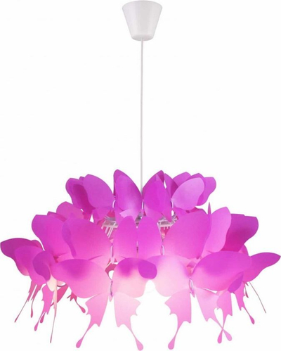 Lampë varëse Light Prestige Farfalla, E27, diametër 50cm, rozë