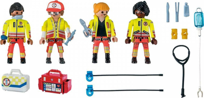 Set lodrash Playmobil City Life 71244 Medical Team, 25 pjesë, për kalamaj 4-10 vjeç, me ngjyra