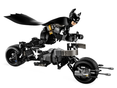 Set LEGO DC Batman 76273, figurë e ndërtueshme Batman me Batcycle, 26 cm, shumëngjyrësh