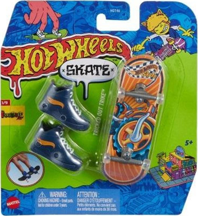 Set lojërash Hot Wheels HVJ87 Skate, me mini skateboard, me këpucë gishtash