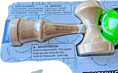 Lodër Kendama druri, madhësi normale, jeshile