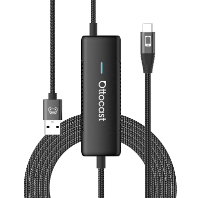 Adapter wireless për veturë Ottocast, MirrorCast, USB në USB C, i zi