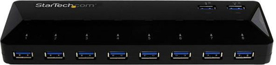 USB Хаб СтарТек ST103008U2C, 10 порти, USB 3.0, црн