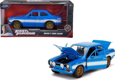 Maket makine Jada 99572 Ford Escort Mk1 RS2000, 1:24, Die Cast, blu
