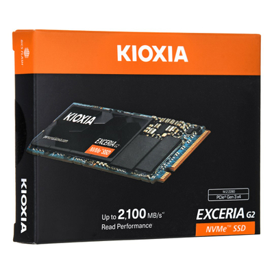 SSD Kioxia EXCERIA G2 NVMe, 500GB/1TB/2TB, M.2, e zezë